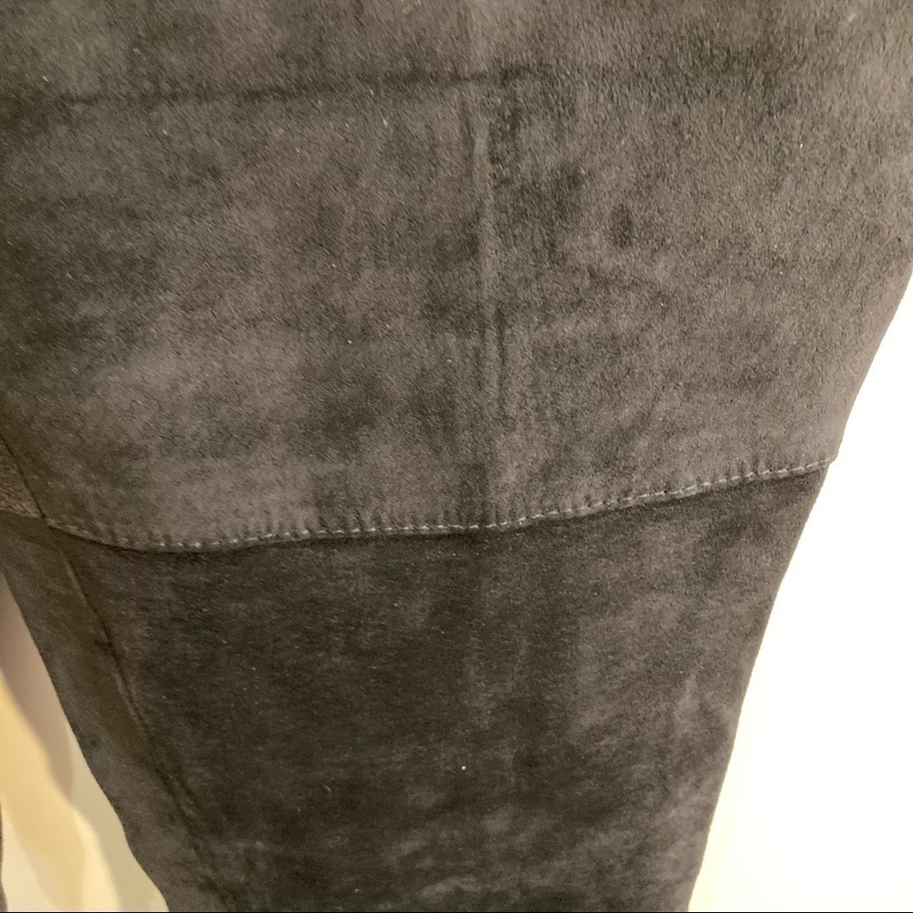 PERRY ELLIS AMERICA Sz 10 High Rise Suede Leather Pants - Picture 8 of 8